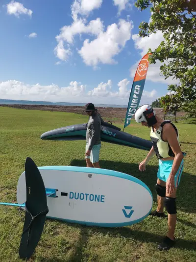 Session kitesurf et wingfoil à Sainte-Anne, Guadeloupe — photo 16